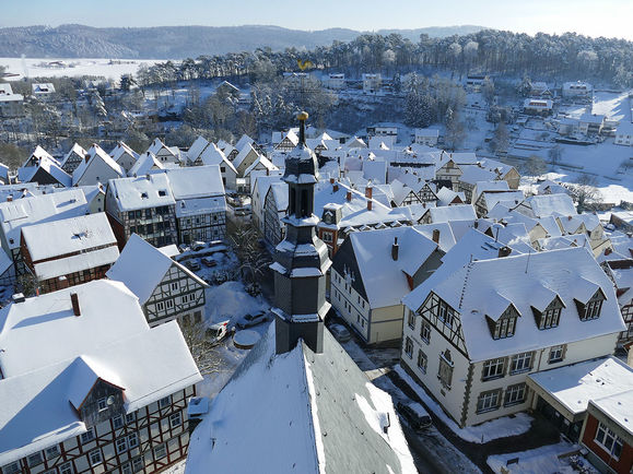 Über den Dächern von Naumburg im Winter (Foto:Karl-Franz Thiede)